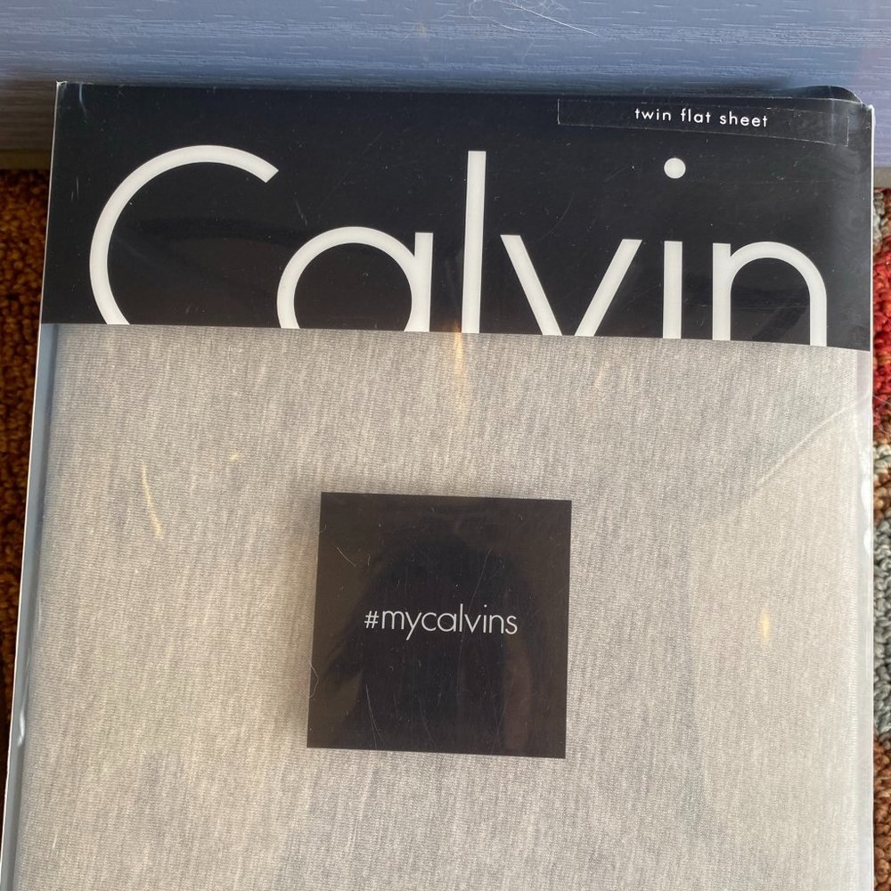 Twin Ash gray Jersey Calvin flatsheet NWT
